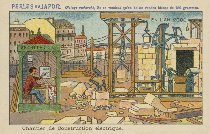 Sitio de construcción eléctrica automatizada en el año 2000 de European School