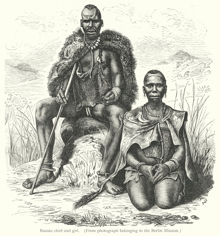 Jefe Basuto y niña de European School