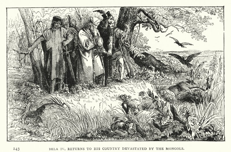 Bela IV, Regresa a su País Devastado por los Mongoles de European School