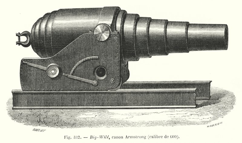 Big-Will, cañón Armstrong, calibre 600 de European School