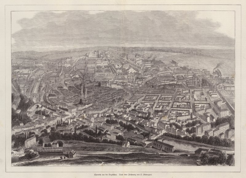 Vista aérea de Chemnitz, Alemania de European School