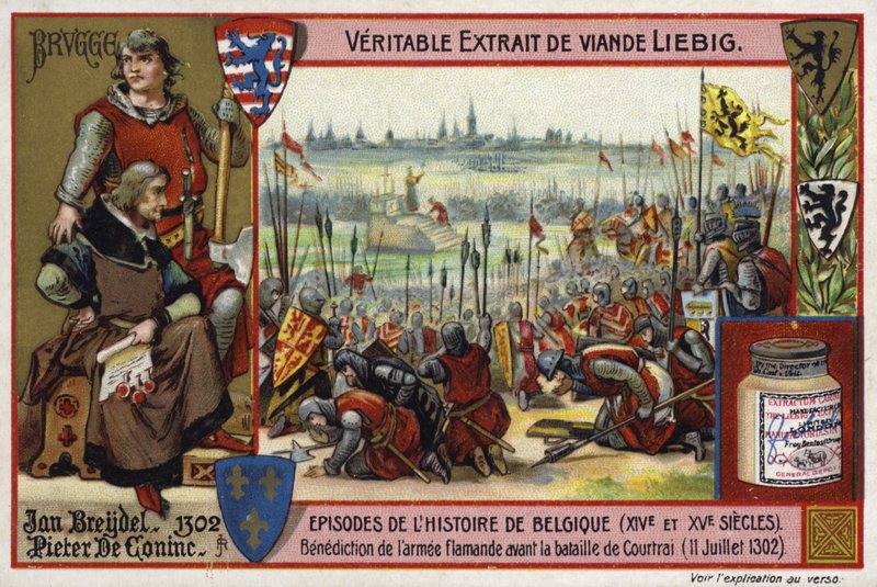 Bendición del ejército flamenco antes de la Batalla de Courtrai, 1302 de European School