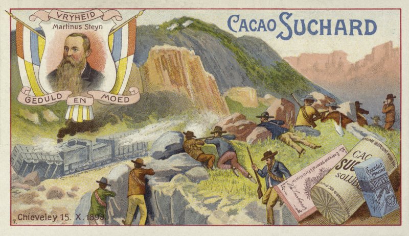 Bóeres atacando un tren blindado británico, Chieveley, Sudáfrica, Guerra de los Bóeres, 15 de octubre de 1899 de European School