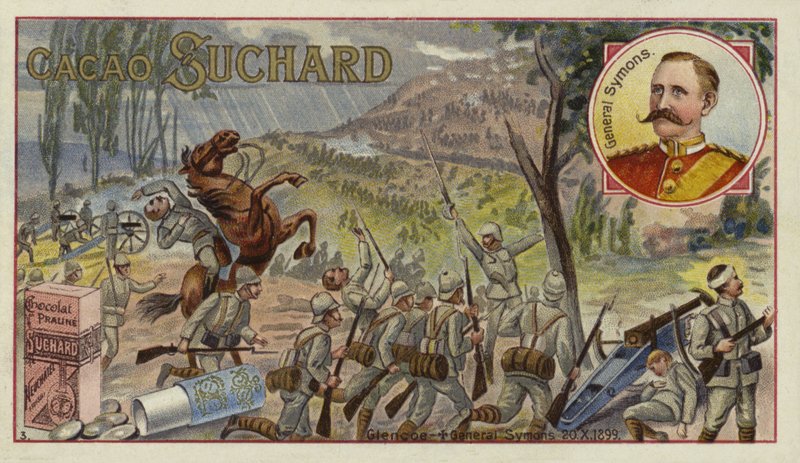 General británico Sir William Penn Symons herido de muerte en la Batalla de Glencoe, Guerra de los Bóeres, 20 de octubre de 1899 de European School