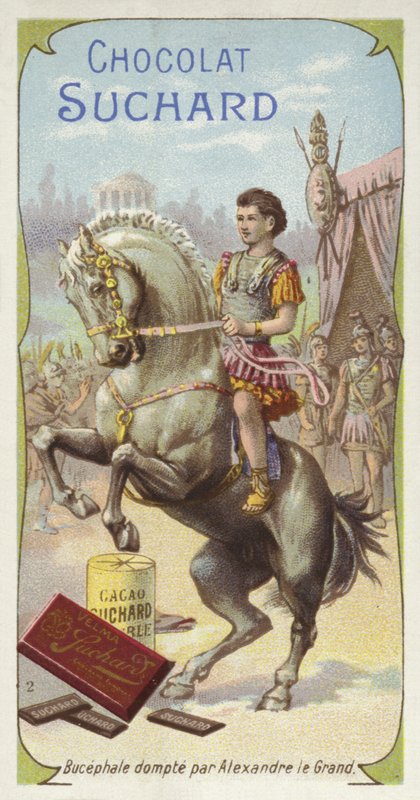 Bucéfalo domado por Alejandro Magno de European School