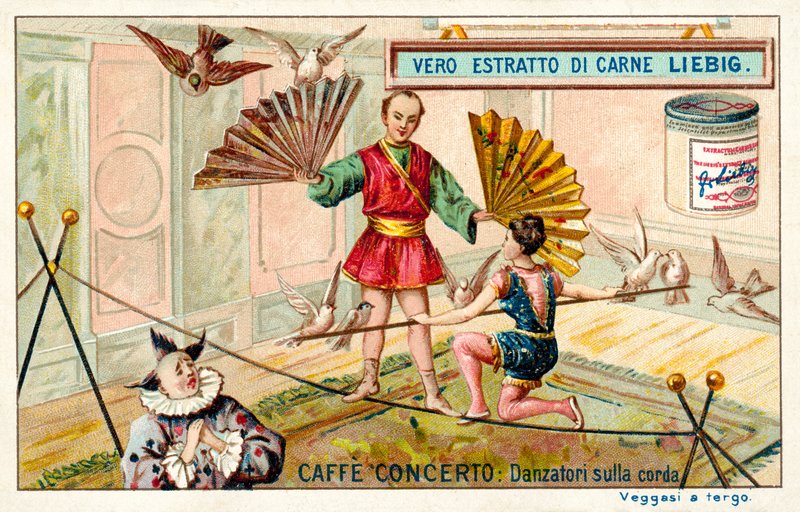 Café-concierto: bailarines de cuerda floja de European School