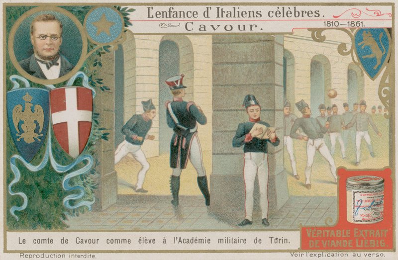 Camillo Benso, Conde de Cavour, estudia en la academia militar de Turín de European School