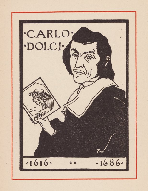 Carlo Dolci, artista barroco italiano (litografía) de European School