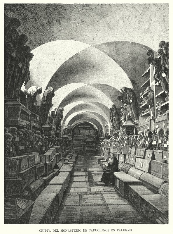 Catacumbas del Monasterio de los Capuchinos, Palermo, Sicilia, Italia de European School