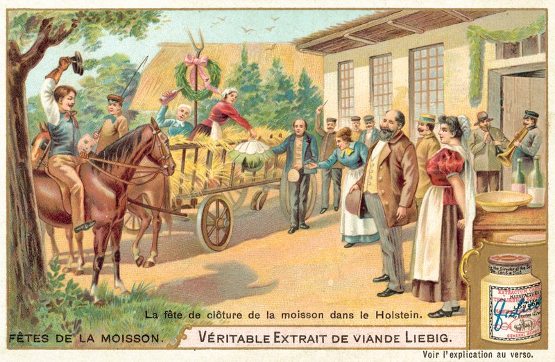 Celebrando el fin de la cosecha en Holstein, Alemania de European School