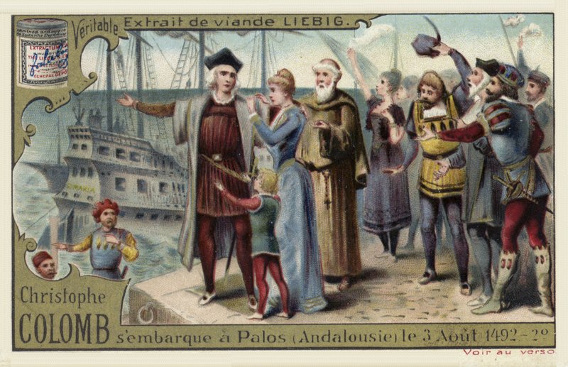 Cristóbal Colón se embarca en su viaje al Nuevo Mundo, Palos, España, 3 de agosto de 1492 de European School