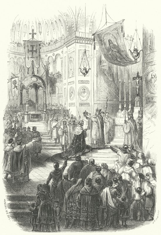 Coronación de Balduino I como Emperador Latino en Constantinopla de European School