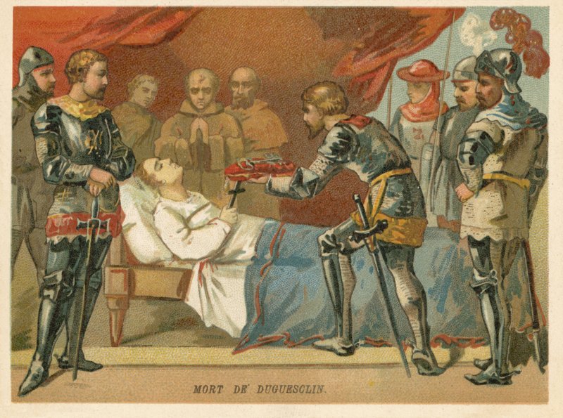 Muerte de Bertrand du Guesclin, comandante militar francés, 1380 de European School
