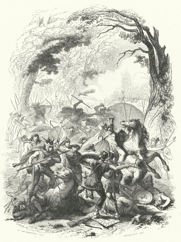 Derrota del ejército romano bajo Sabino y Cotta por los galos, 54 a.C. de European School