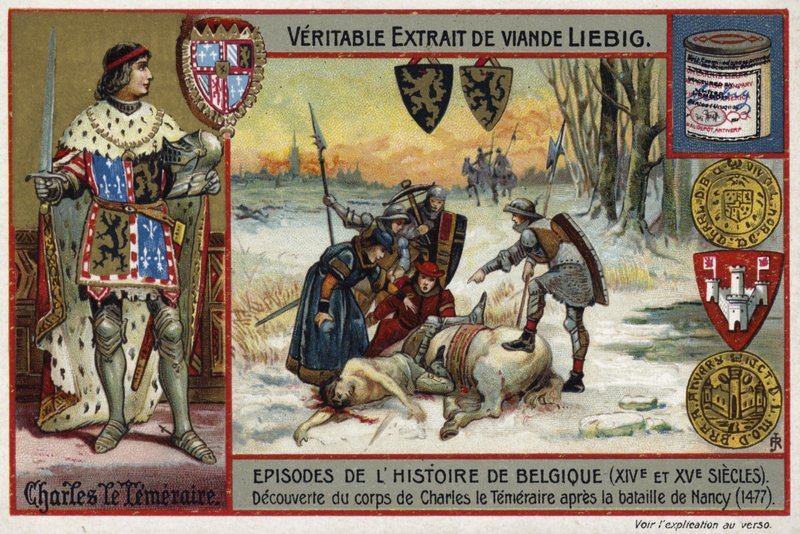 Descubrimiento del cuerpo de Carlos el Temerario, Duque de Borgoña, después de la Batalla de Nancy, 1477 de European School