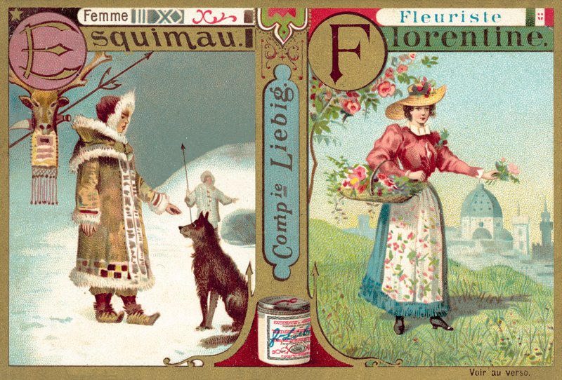 Mujer esquimal y florista florentina de European School