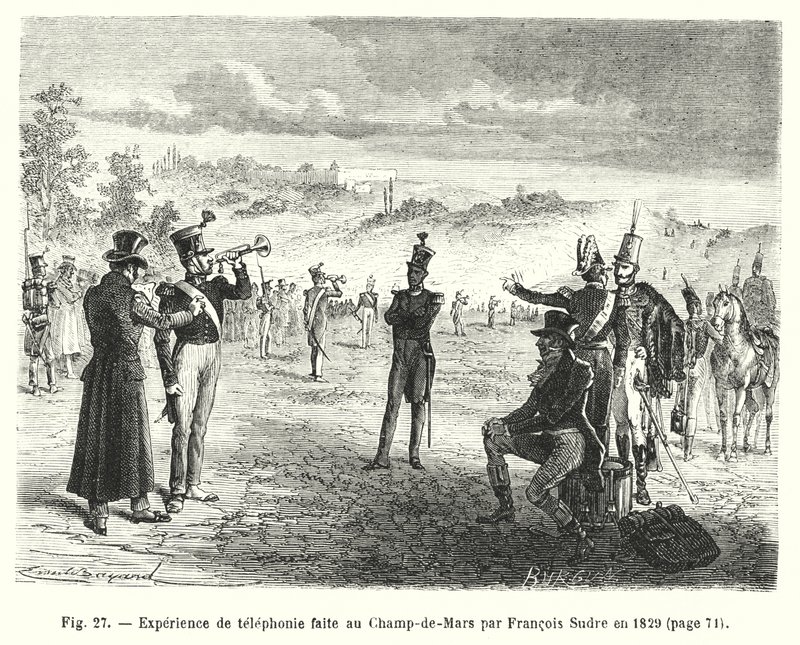 Experience de telephonie faite au Champ-de-Mars par Francois Sudre en 1829 de European School
