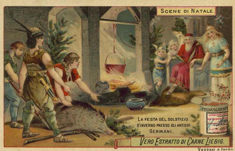 Festival del solsticio de invierno en la antigua Alemania de European School