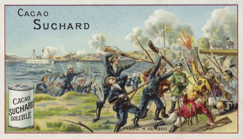 Combate en Taku, China, Rebelión de los Bóxers, 1900 de European School
