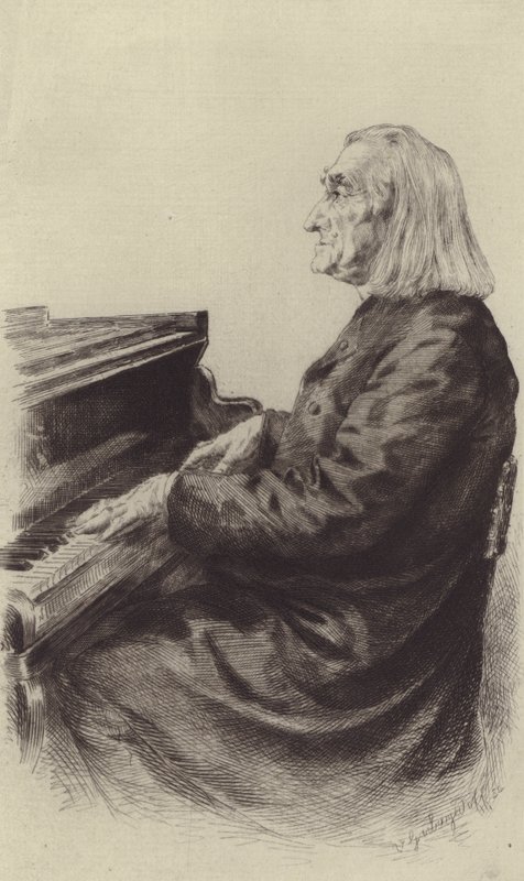 Franz Liszt (grabado) de European School
