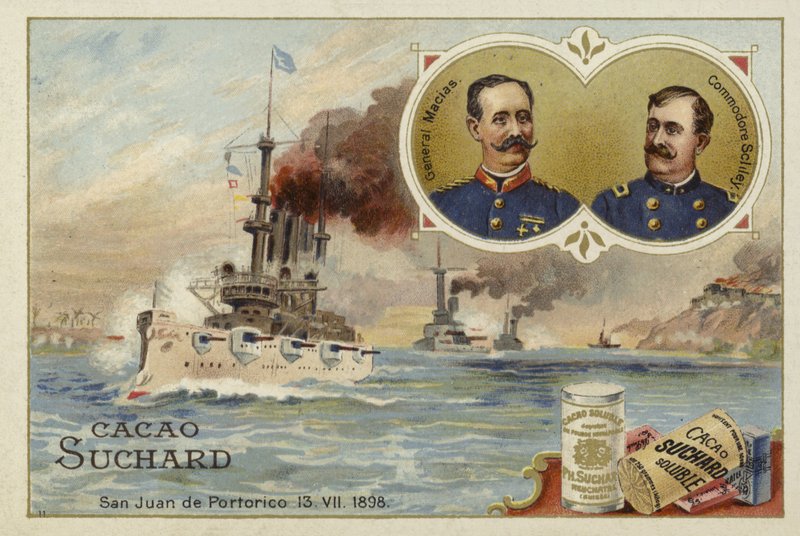 General Manuel Macías y comodoro Winfield Scott Schley, San Juan de Puerto Rico, Guerra Hispanoamericana, 13 de julio de 1898 de European School