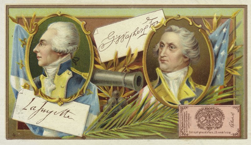Gilbert du Motier, Marqués de Lafayette, y George Washington de European School