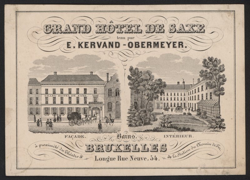 Grand Hotel De Saxe, E Kervand-Obermeyer, Bruselas de European School