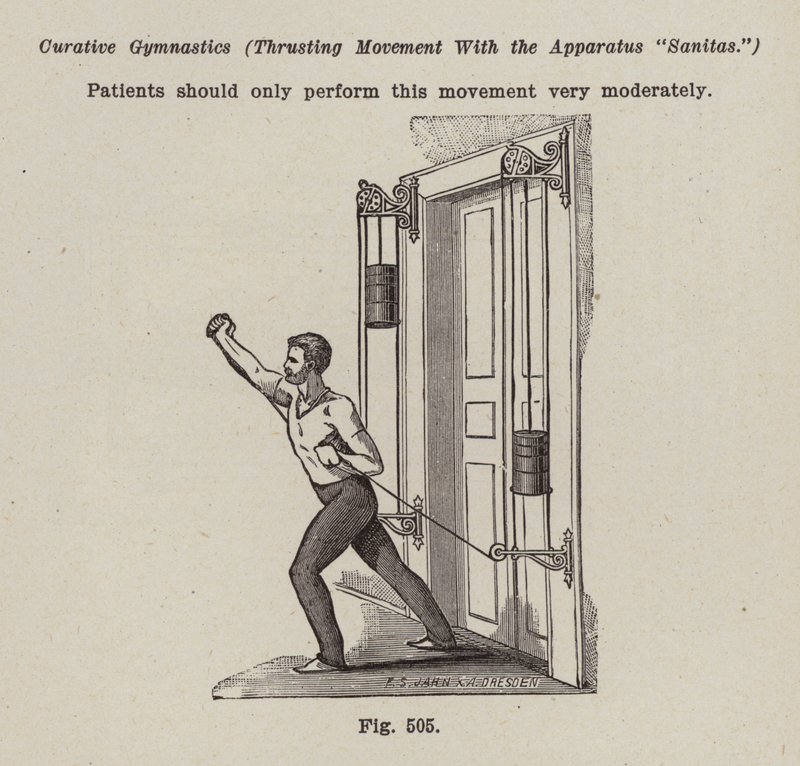 Aparato de gimnasia (litografía) de European School