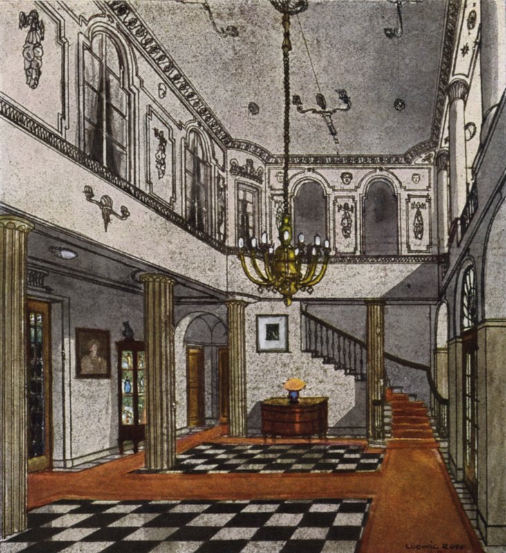 Salón (litografia en color) de European School