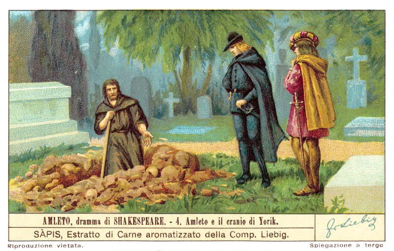 Hamlet contemplando el cráneo de Yorick de European School