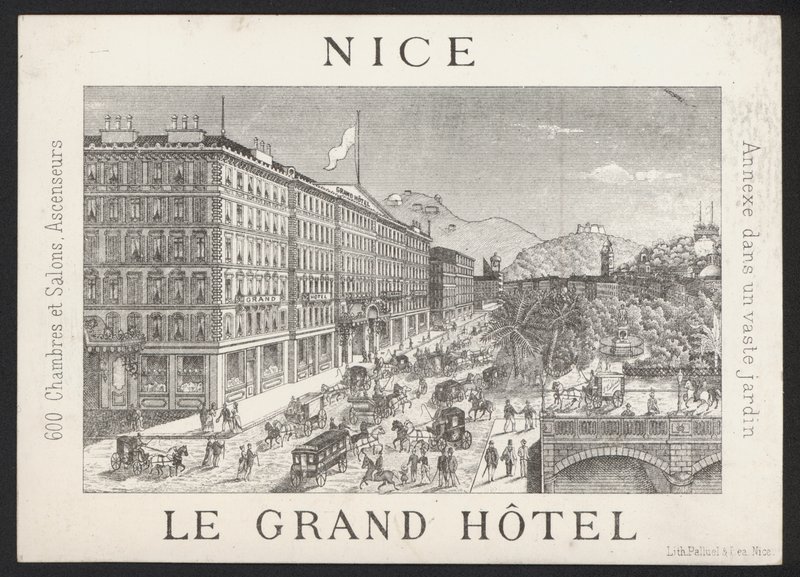 Tarjeta comercial de hotel (grabado) de European School