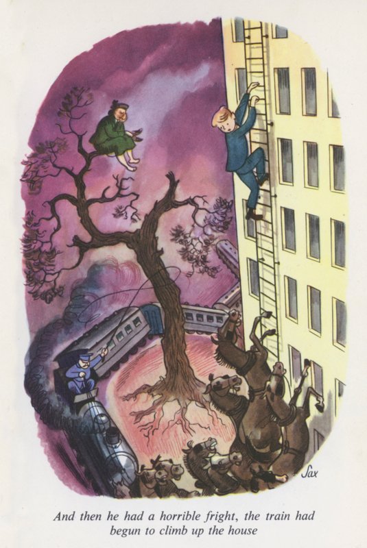 Ilustración para Emil y los detectives (litografía en color) de European School