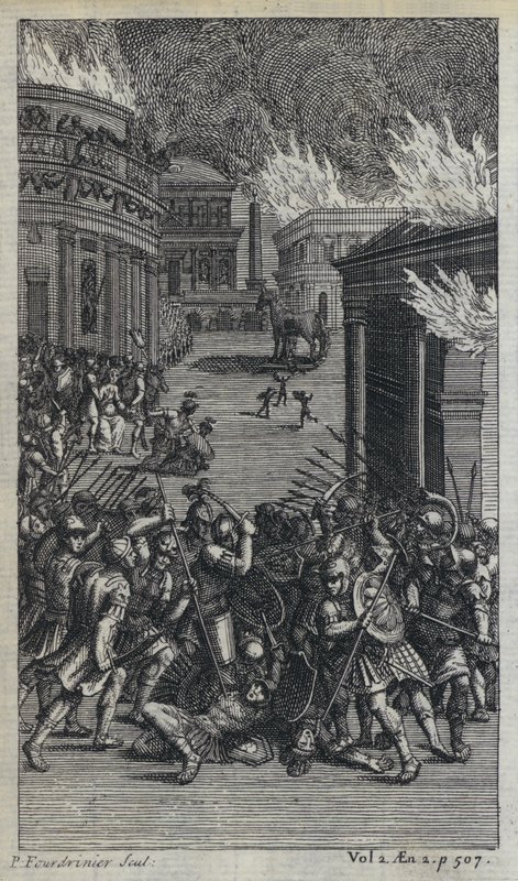 Ilustración para la traducción de la Eneida de Virgilio por John Dryden de European School