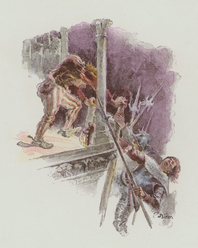 Ilustración para Notre-Dame de París de Victor Hugo de European School