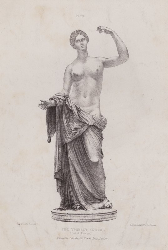 Ilustración para La anatomía de las formas externas del hombre: La Venus de Townley, Museo Británico (litografía) de European School