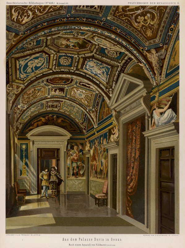 Interior del Palazzo Doria, Génova, Italia de European School
