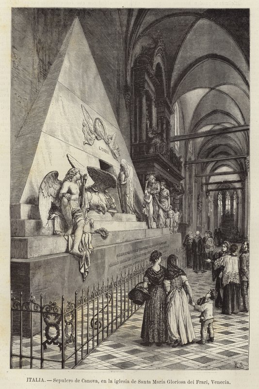 Italia - Tumba de Canova, en la iglesia de Santa Maria Gloriosa dei Frari, Venecia de European School