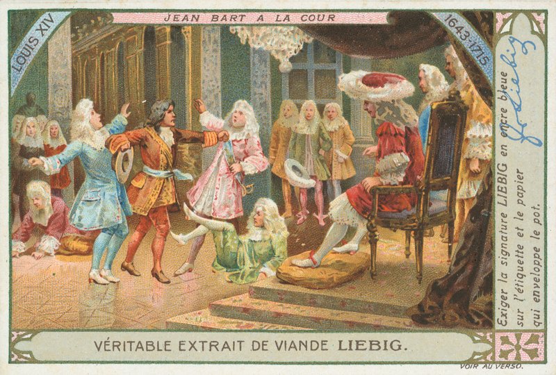 Jean Bart, tarjeta Liebig, principios del siglo XX (cromo) de European School