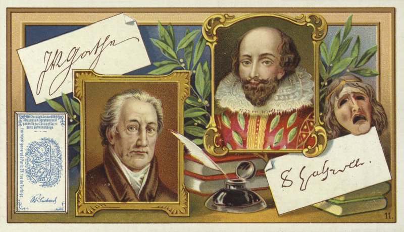 Johann Wolfgang von Goethe y William Shakespeare de European School