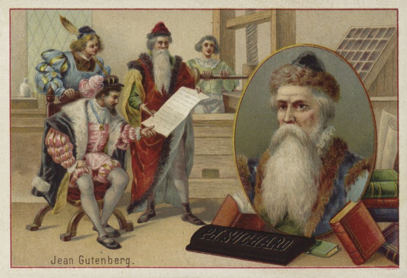 Johannes Gutenberg, grabador, inventor e impresor alemán de European School