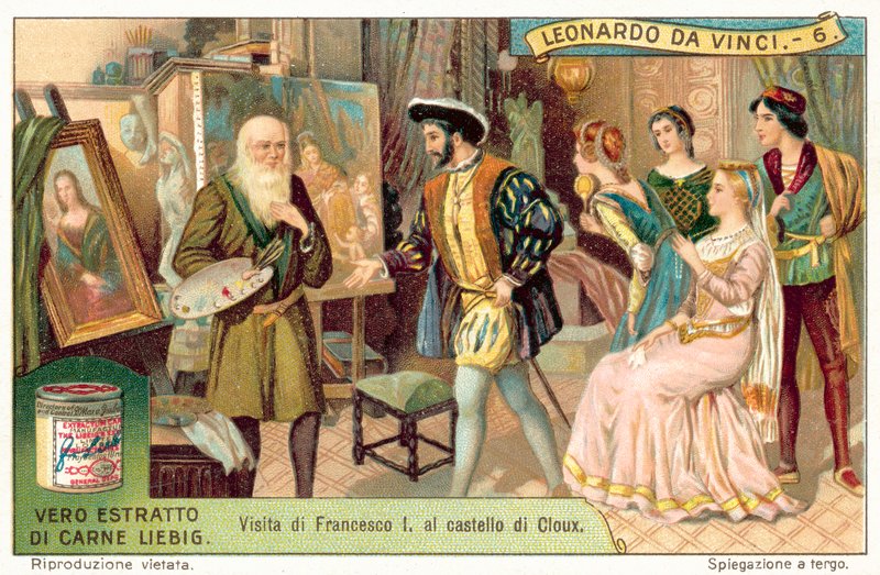 El rey Francisco I de Francia visitando a Leonardo da Vinci en Clos Lucé de European School