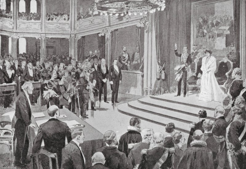 El rey Haakon presta juramento de European School