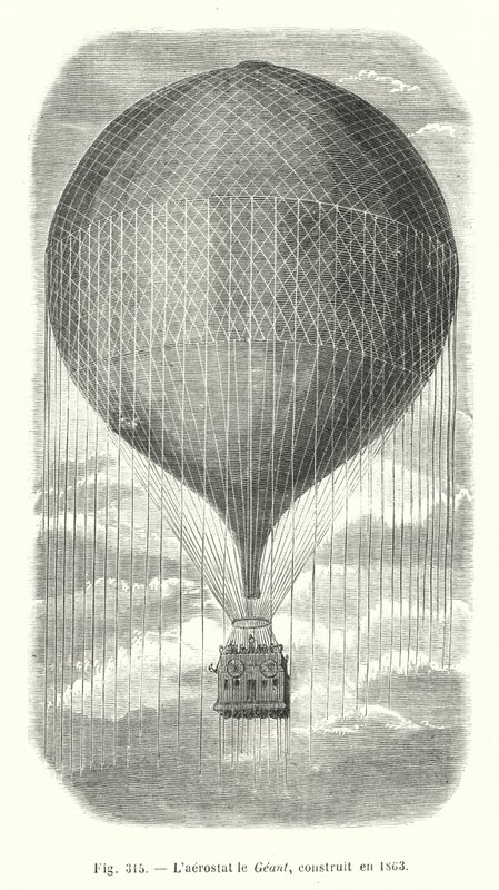 El aerostato el Gigante, construido en 1863 de European School