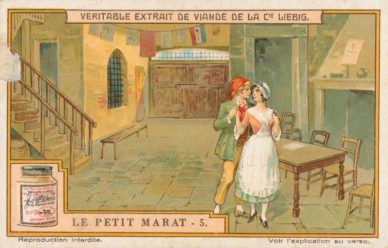 Le Petit Marat, tarjeta Liebig, principios del siglo XX (cromo) de European School