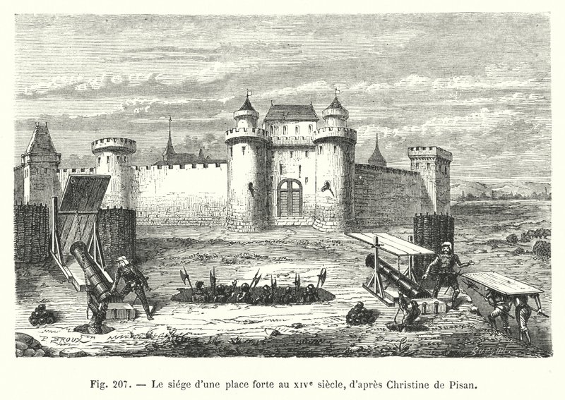 El asedio de una plaza fuerte en el siglo XIV, según Christine de Pisan de European School
