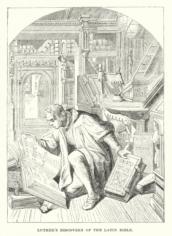 El descubrimiento de la Biblia latina por Lutero de European School