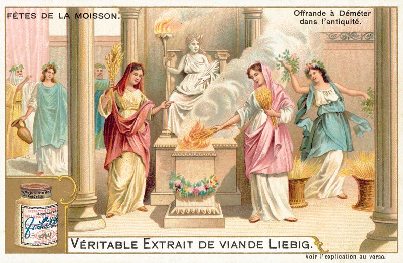 Haciendo ofrendas a Deméter en la Antigua Grecia de European School