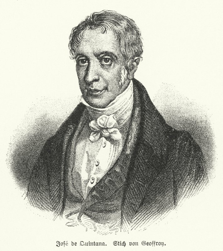 Manuel José Quintana, poeta español (litografía) de European School