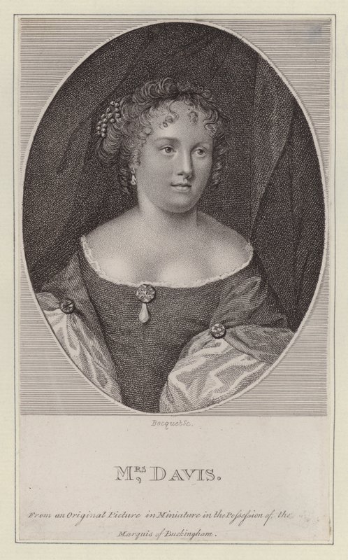 Mary Davis, actriz inglesa (grabado) de European School