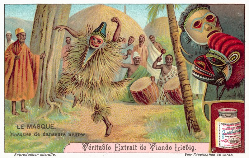 Máscaras de bailarines africanos de European School
